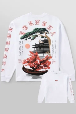 Shirts<Youngla 8038-Tokyo Longsleeves Black Bonsai Art|Black Temple Dragon|White Bonsai Art|White Temple Dragon