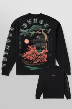 Shirts<Youngla 8038-Tokyo Longsleeves Black Bonsai Art|Black Temple Dragon|White Bonsai Art|White Temple Dragon