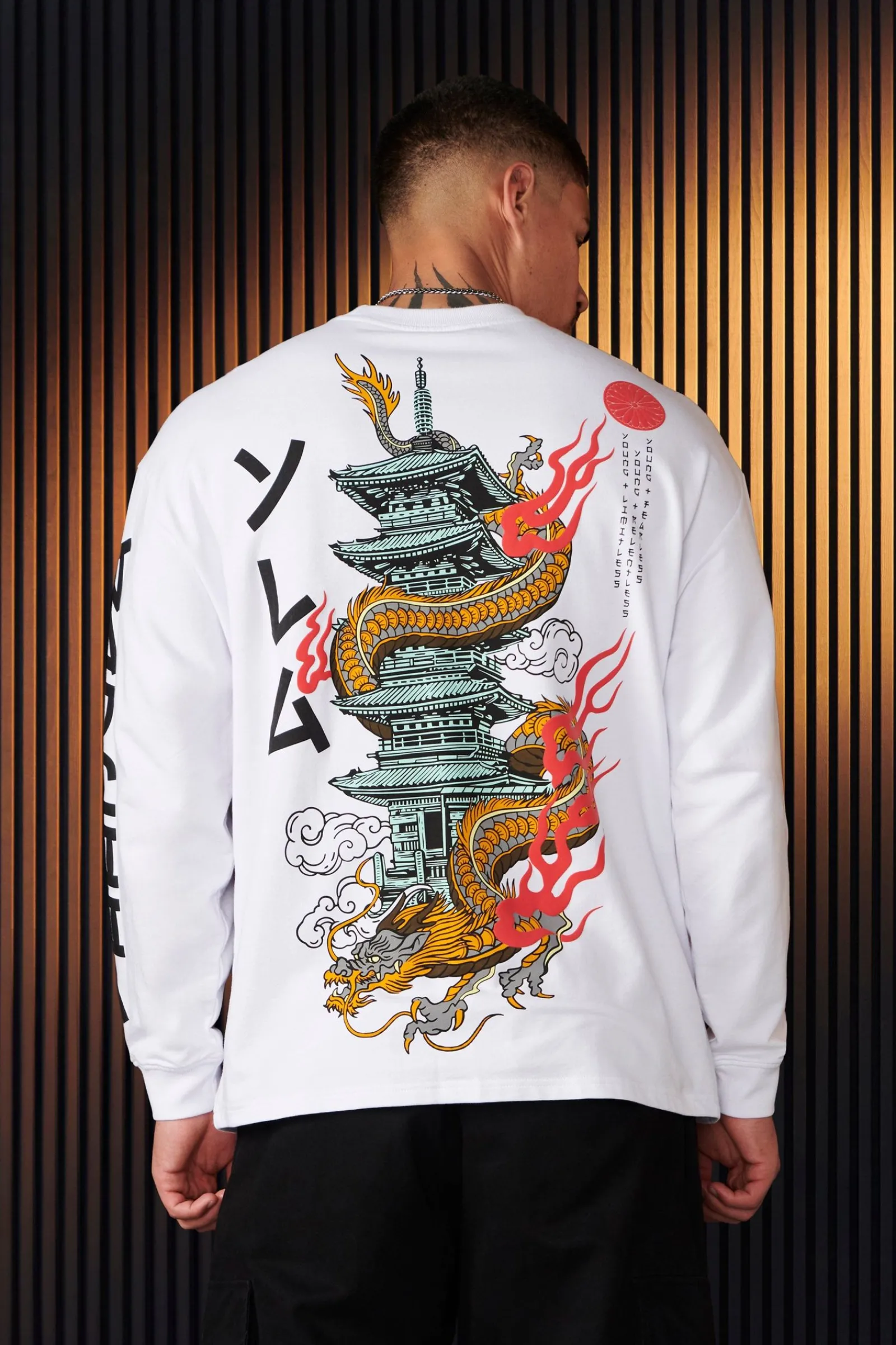 Shirts<Youngla 8038-Tokyo Longsleeves Black Bonsai Art|Black Temple Dragon|White Bonsai Art|White Temple Dragon