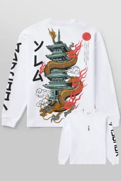 Shirts<Youngla 8038-Tokyo Longsleeves Black Bonsai Art|Black Temple Dragon|White Bonsai Art|White Temple Dragon