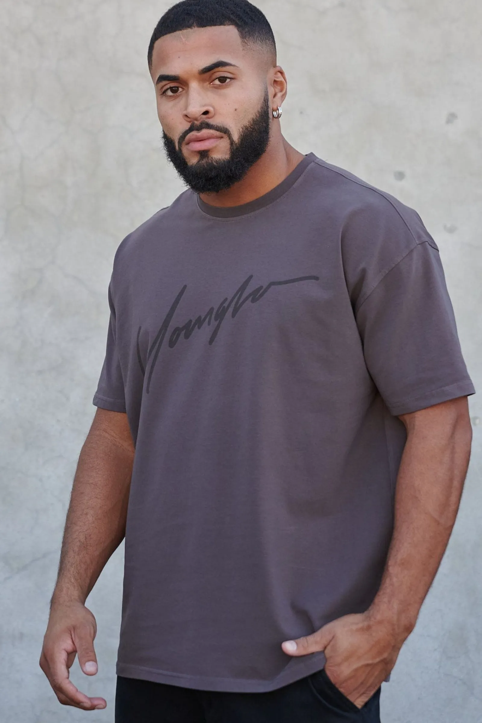Shirts<Youngla 479-Tonal Tees Black Wash|Deep Purple|Dove White|Grey Wash