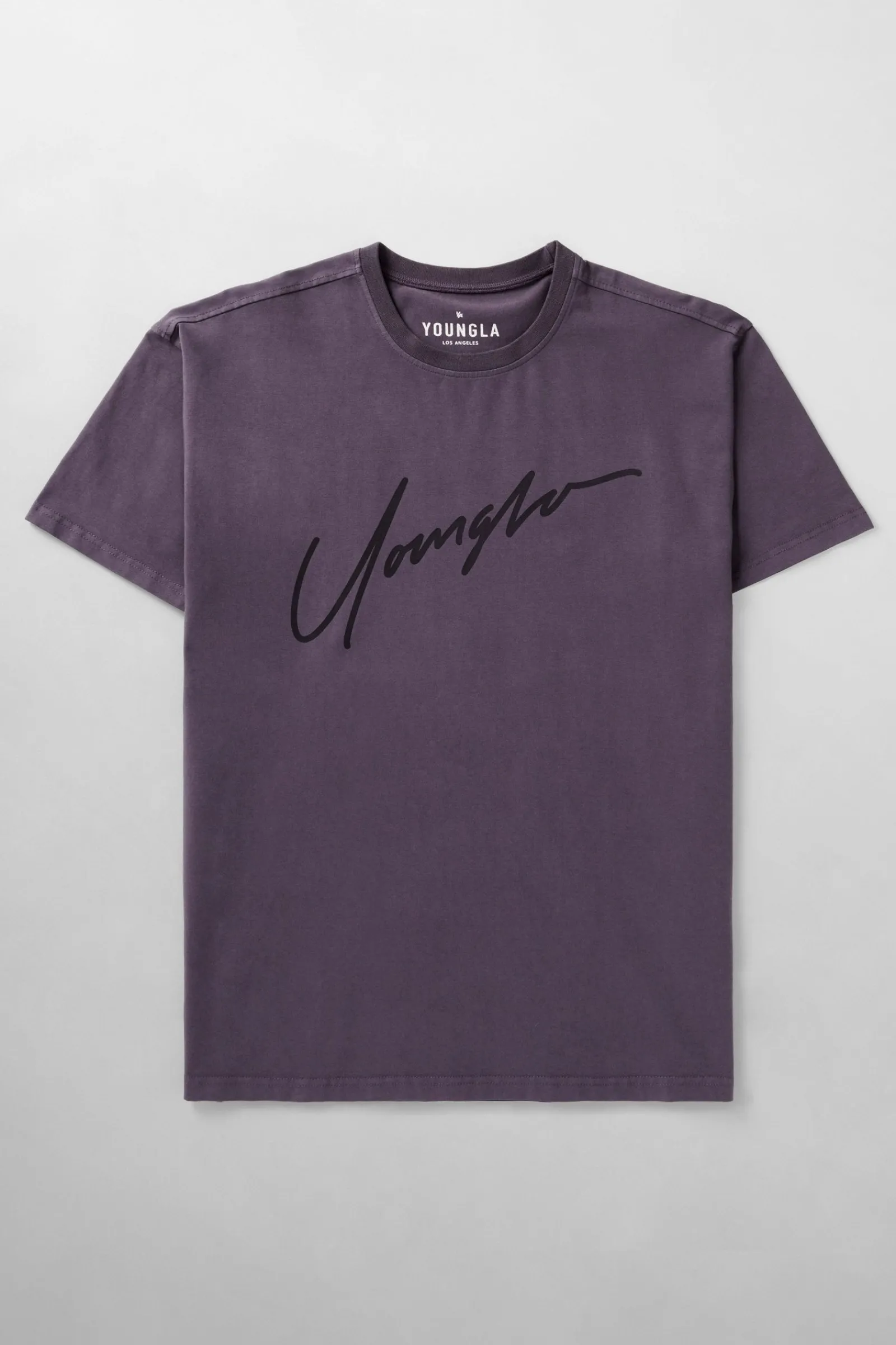 Shirts<Youngla 479-Tonal Tees Black Wash|Deep Purple|Dove White|Grey Wash