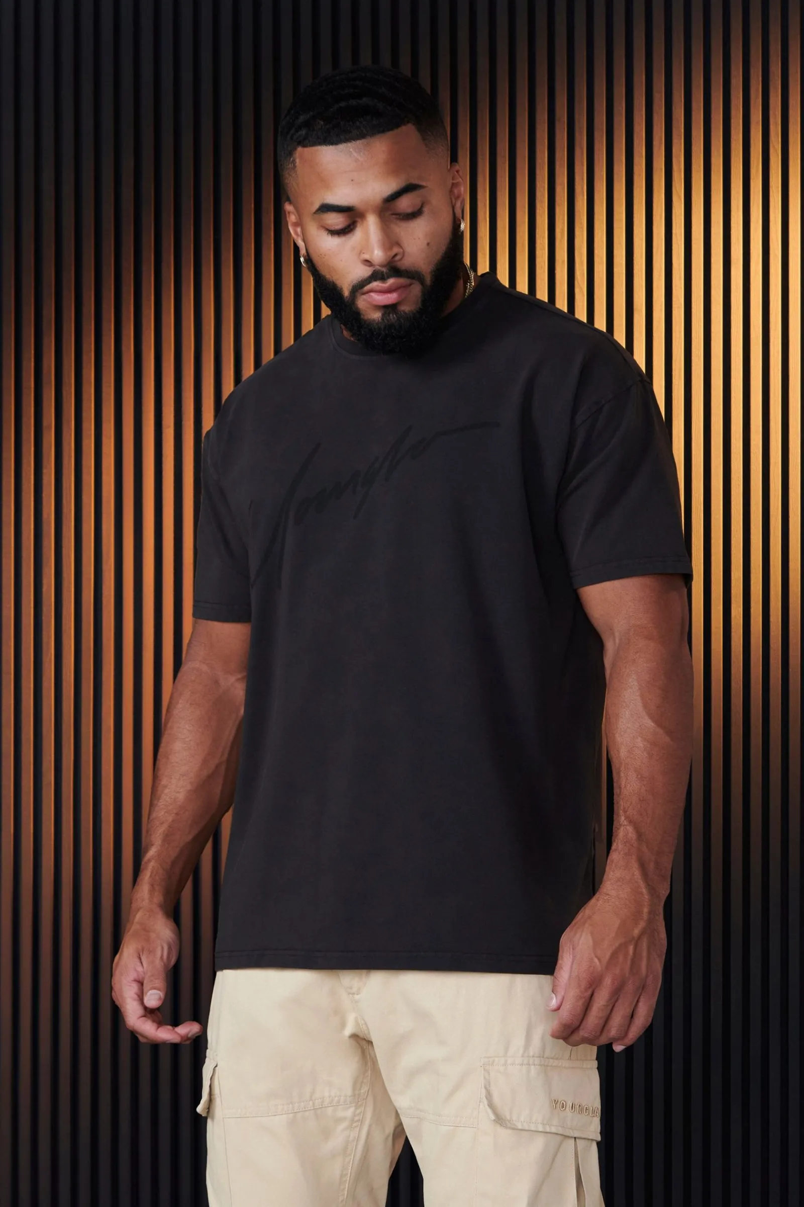 Shirts<Youngla 479-Tonal Tees Black Wash|Deep Purple|Dove White|Grey Wash