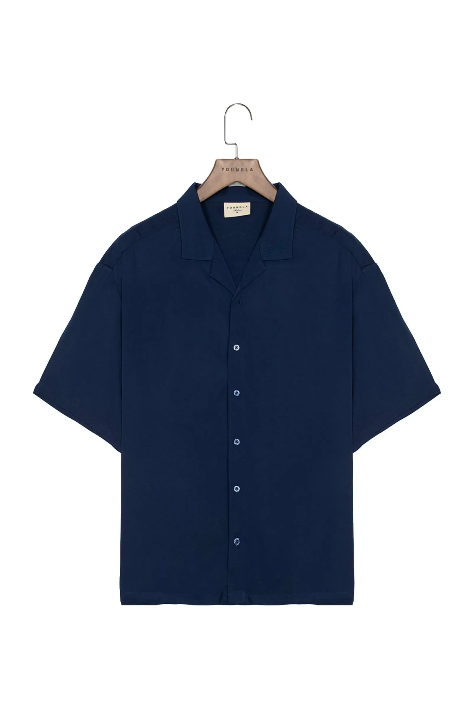 Shirts<Youngla 444-Tulum Shirts Black|Chocolate|Forest Green|Navy