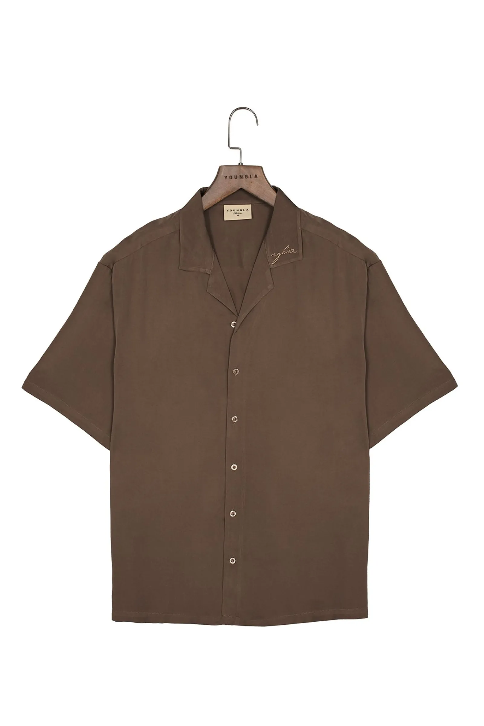 Shirts<Youngla 444-Tulum Shirts Black|Chocolate|Forest Green|Navy