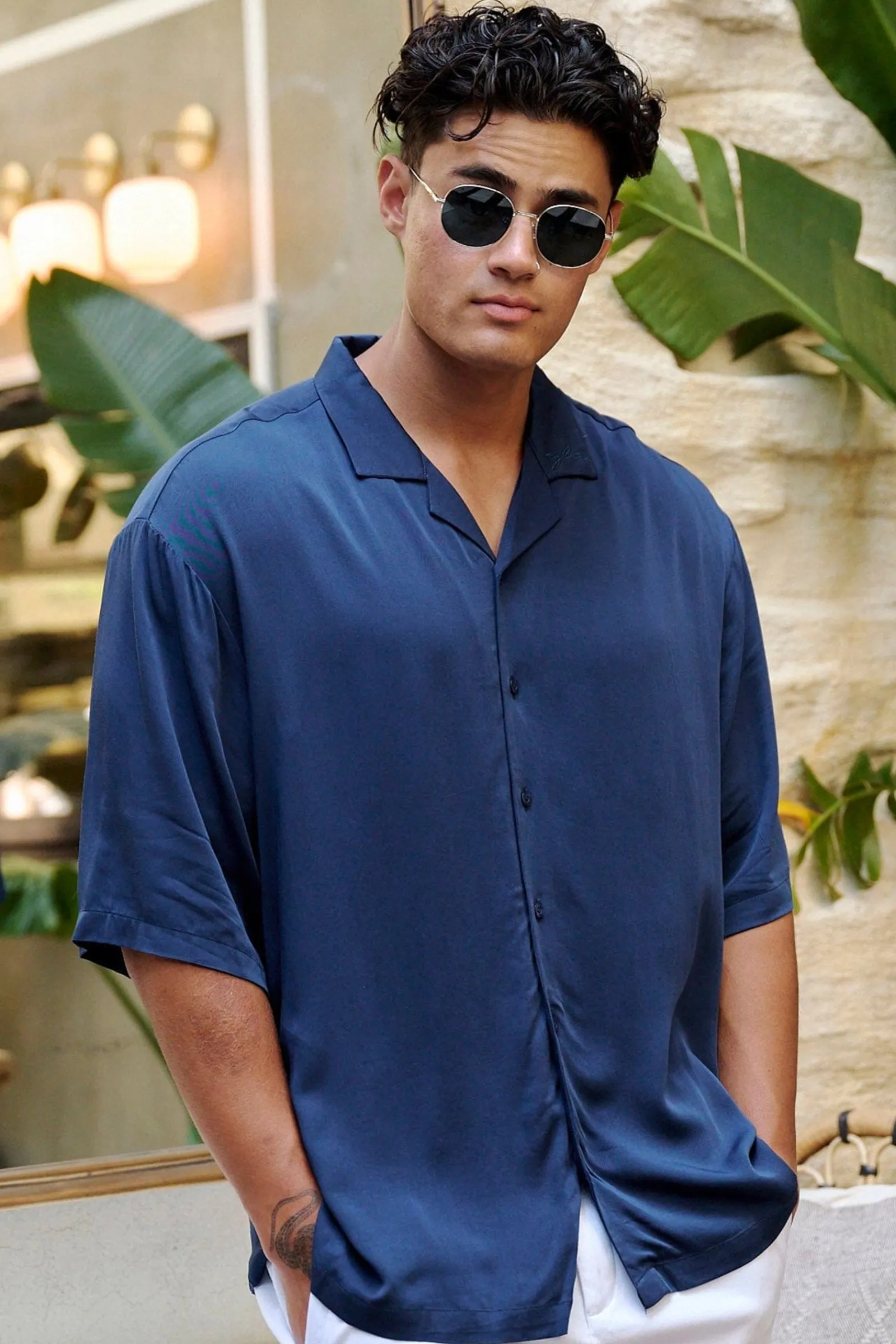Shirts<Youngla 444-Tulum Shirts Black|Chocolate|Forest Green|Navy