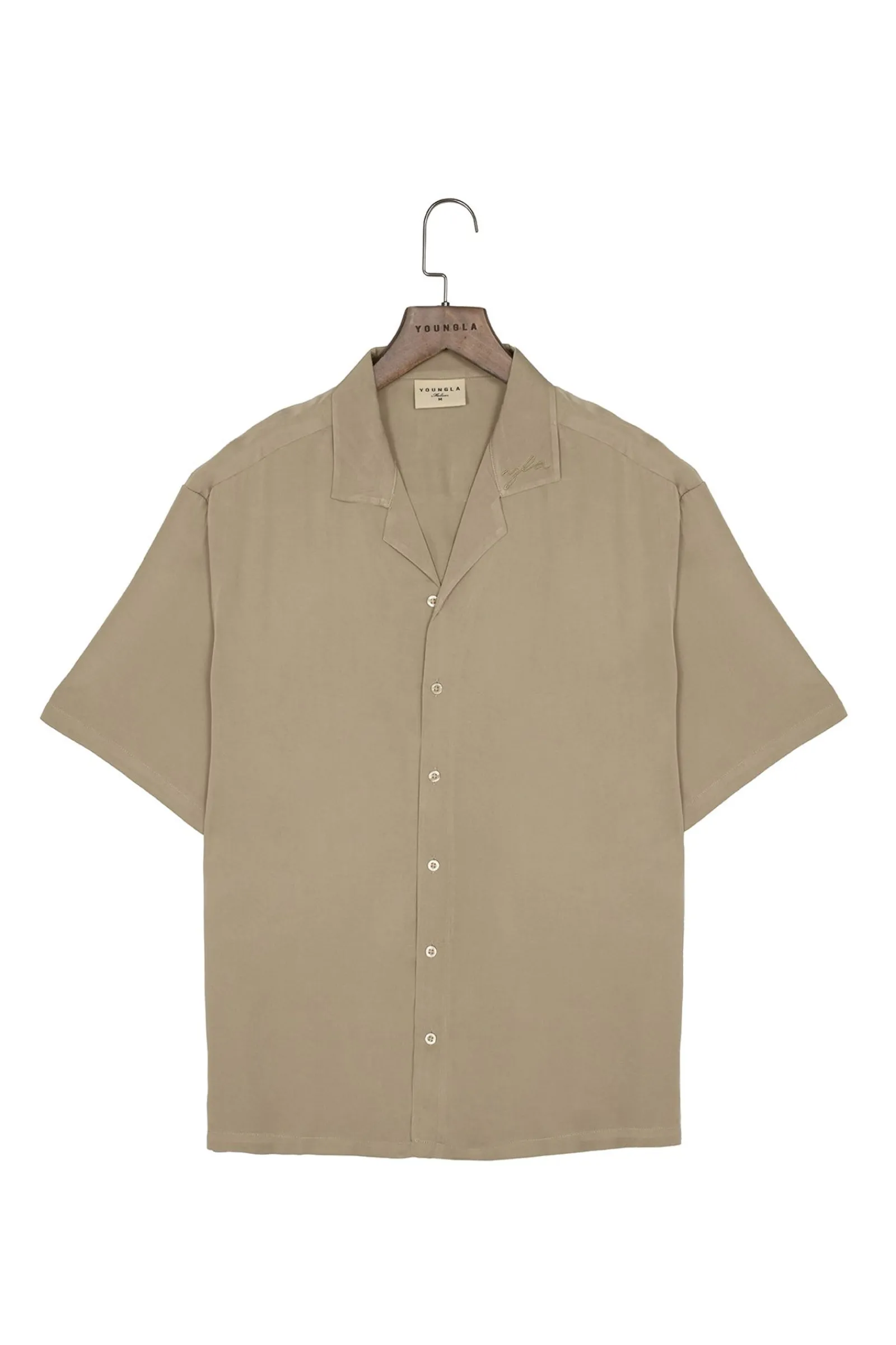 Shirts<Youngla 444-Tulum Shirts Black|Chocolate|Forest Green|Navy