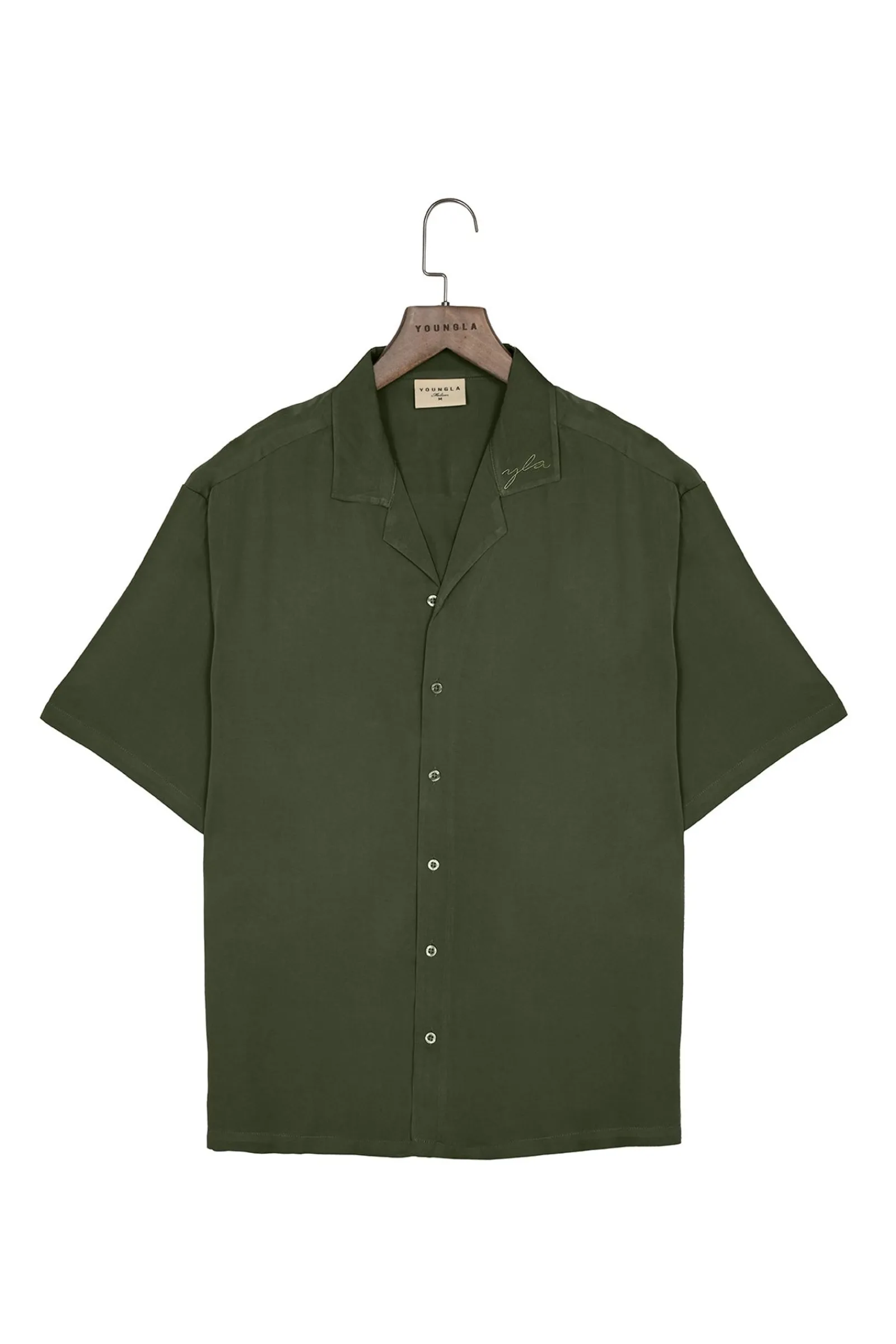 Shirts<Youngla 444-Tulum Shirts Black|Chocolate|Forest Green|Navy
