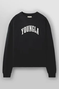 Shirts<Youngla 826-Uni Crewneck Black Wash|Brown Wash|Off-White Wash|Orange Wash