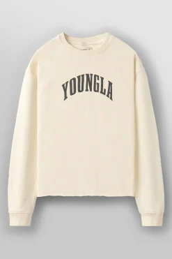 Shirts<Youngla 826-Uni Crewneck Black Wash|Brown Wash|Off-White Wash|Orange Wash