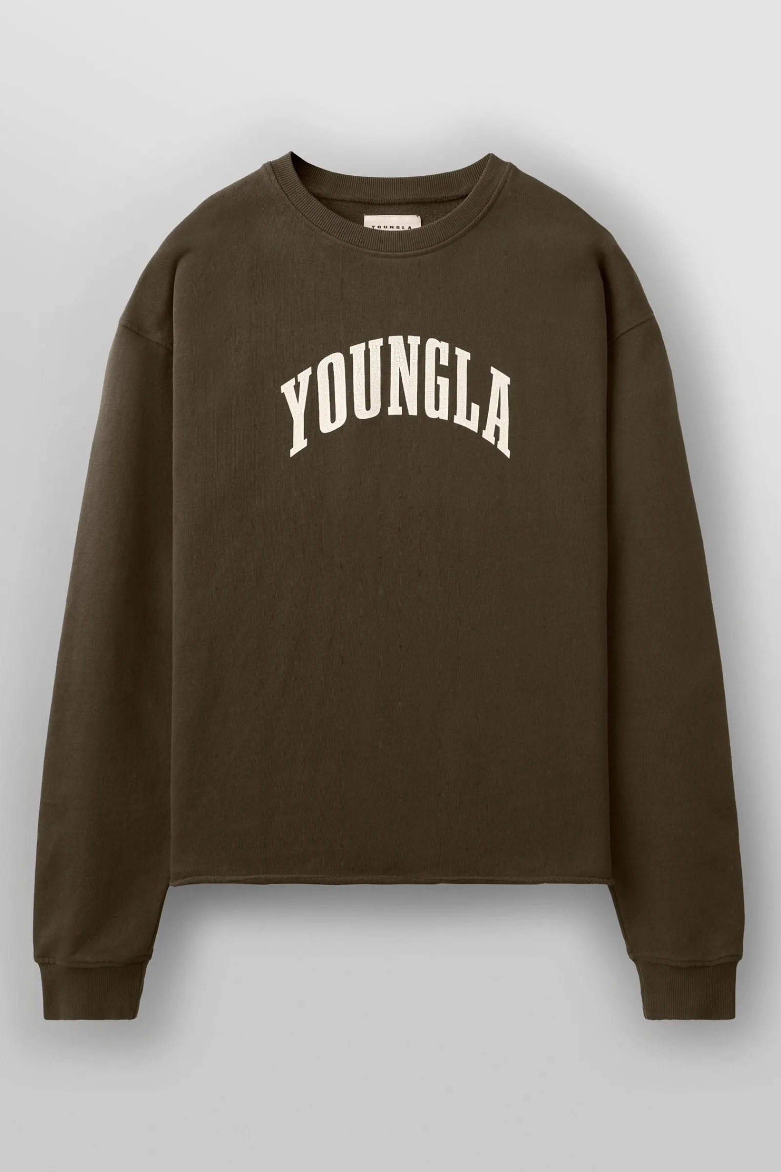 Shirts<Youngla 826-Uni Crewneck Black Wash|Brown Wash|Off-White Wash|Orange Wash