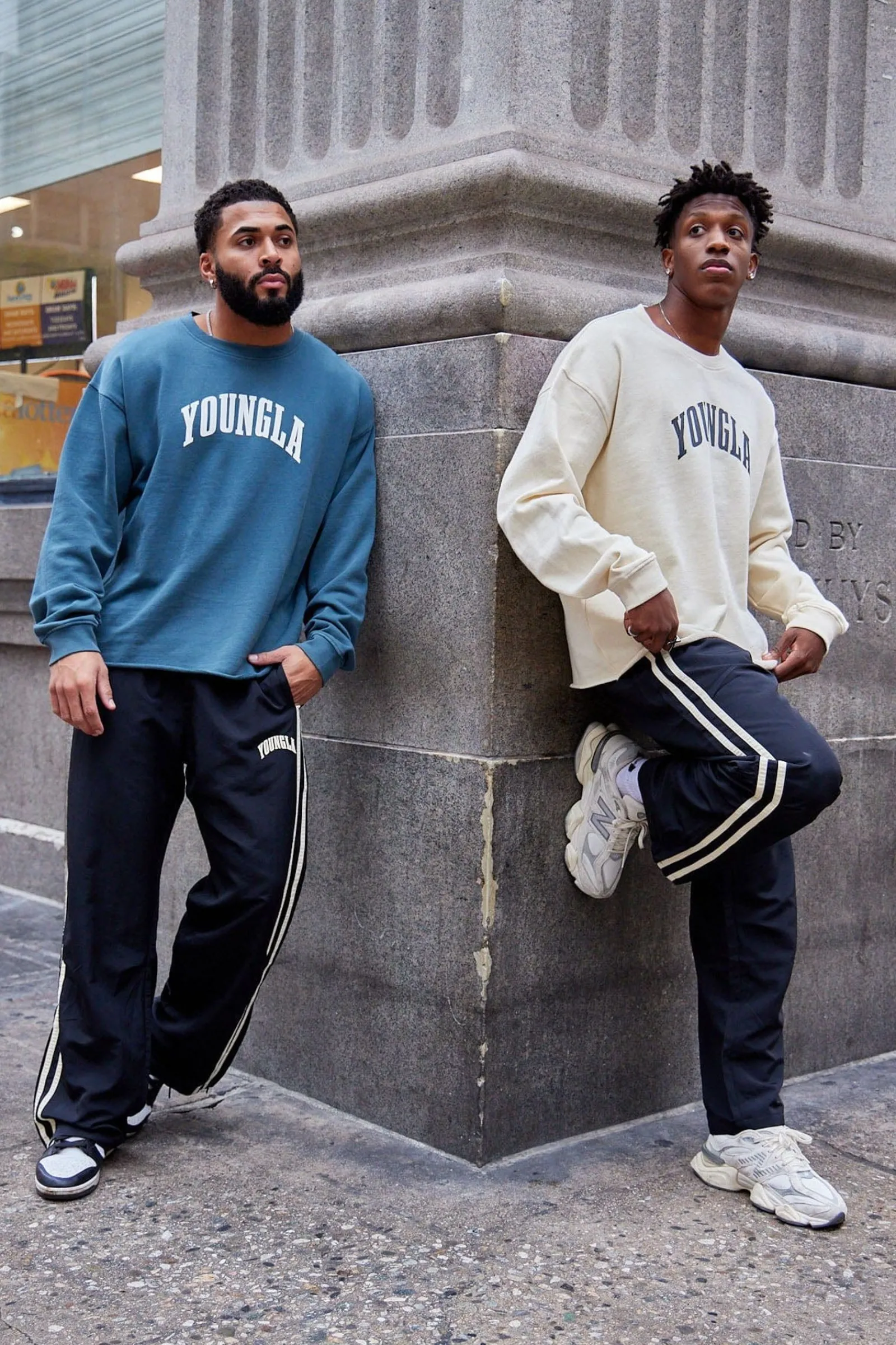 Shirts<Youngla 826-Uni Crewneck Black Wash|Brown Wash|Off-White Wash|Orange Wash