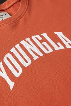 Shirts<Youngla 826-Uni Crewneck Black Wash|Brown Wash|Off-White Wash|Orange Wash