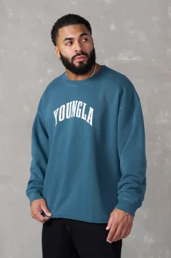 Shirts<Youngla 826-Uni Crewneck Black Wash|Brown Wash|Off-White Wash|Orange Wash