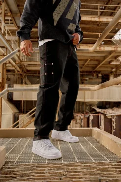 Pants & Jeans<Youngla 611-Utility Jeans Black|Blue Wash