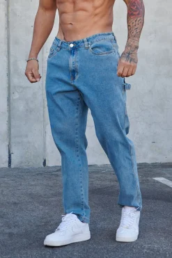 Pants & Jeans<Youngla 611-Utility Jeans Black|Blue Wash