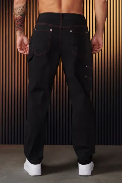 Pants & Jeans<Youngla 611-Utility Jeans Black|Blue Wash
