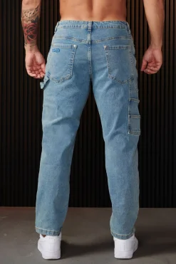 Pants & Jeans<Youngla 611-Utility Jeans Black|Blue Wash