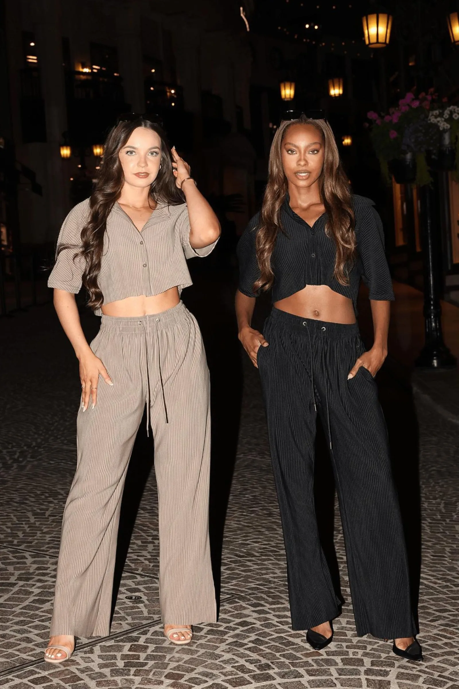 Joggers & Pants<Youngla W244 Aria Pleated Pants Black|Light Blue|Taupe
