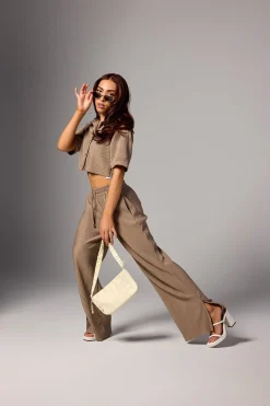 Joggers & Pants<Youngla W244 Aria Pleated Pants Black|Light Blue|Taupe