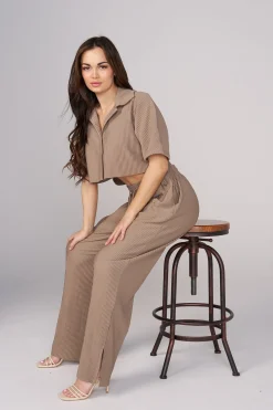 Tops<Youngla W444 Aria Pleated Top Black|Light Blue|Taupe