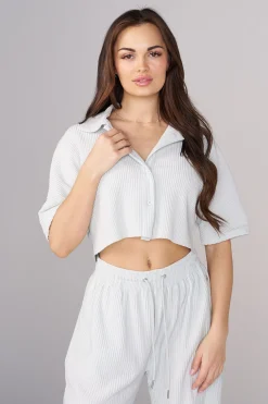 Tops<Youngla W444 Aria Pleated Top Black|Light Blue|Taupe
