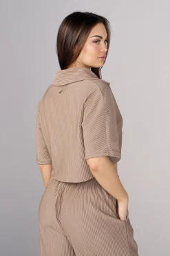 Tops<Youngla W444 Aria Pleated Top Black|Light Blue|Taupe