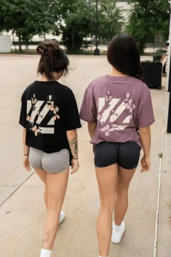 Tops<Youngla W424 Bloc Oversized Tee Black|Coconut Milk|Light Grey|Muted Berry