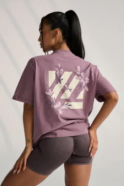 Tops<Youngla W424 Bloc Oversized Tee Black|Coconut Milk|Light Grey|Muted Berry