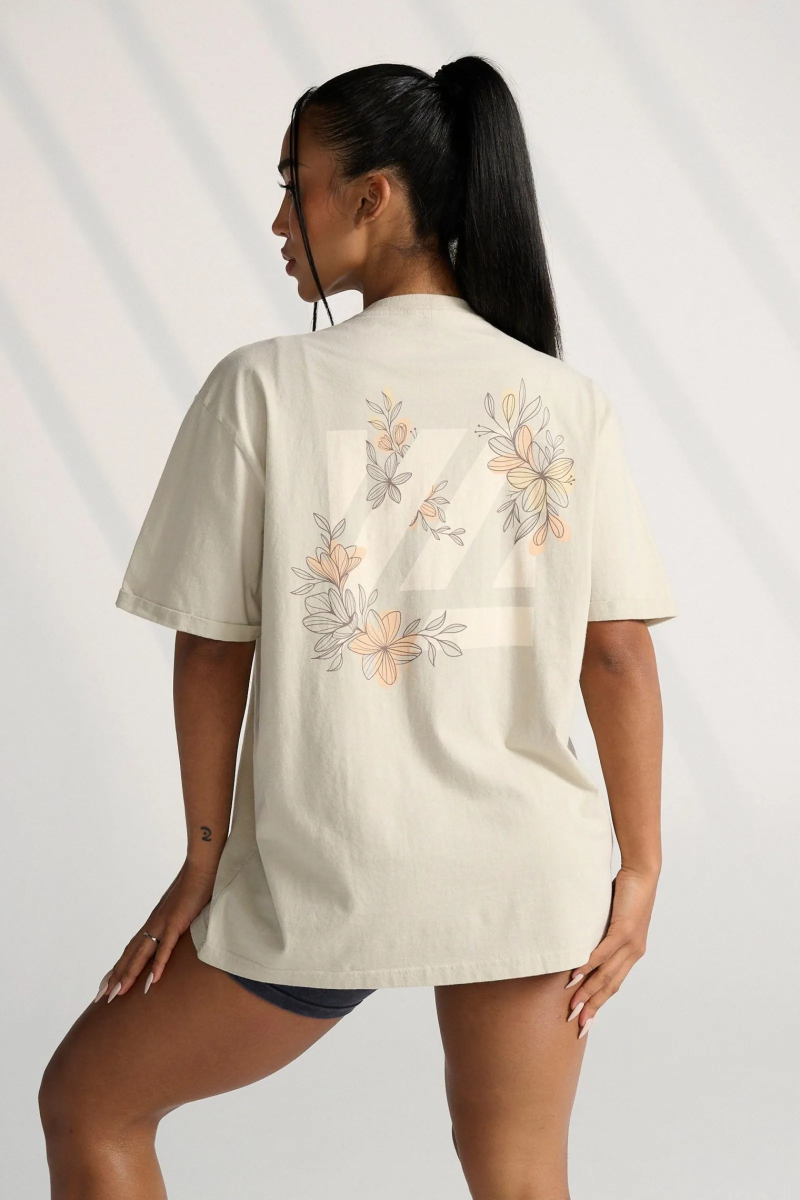Tops<Youngla W424 Bloc Oversized Tee Black|Coconut Milk|Light Grey|Muted Berry