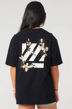 Tops<Youngla W424 Bloc Oversized Tee Black|Coconut Milk|Light Grey|Muted Berry