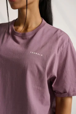 Tops<Youngla W424 Bloc Oversized Tee Black|Coconut Milk|Light Grey|Muted Berry