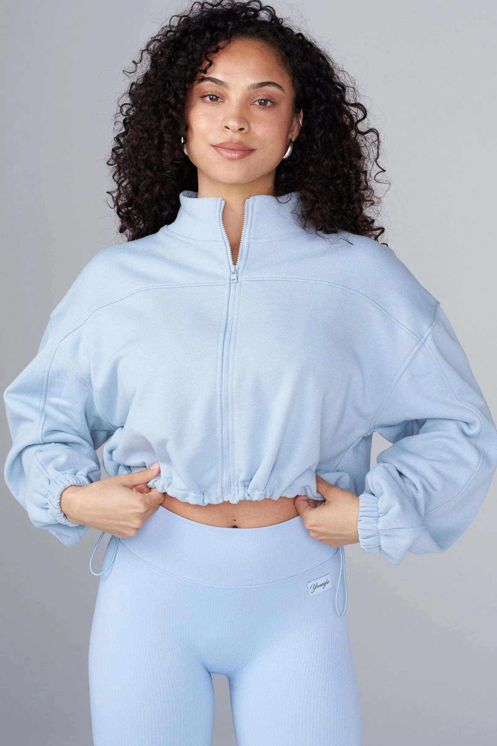 Outerwear<Youngla W544 Breeze Zip-Up Black|Blue|Cream|Pink