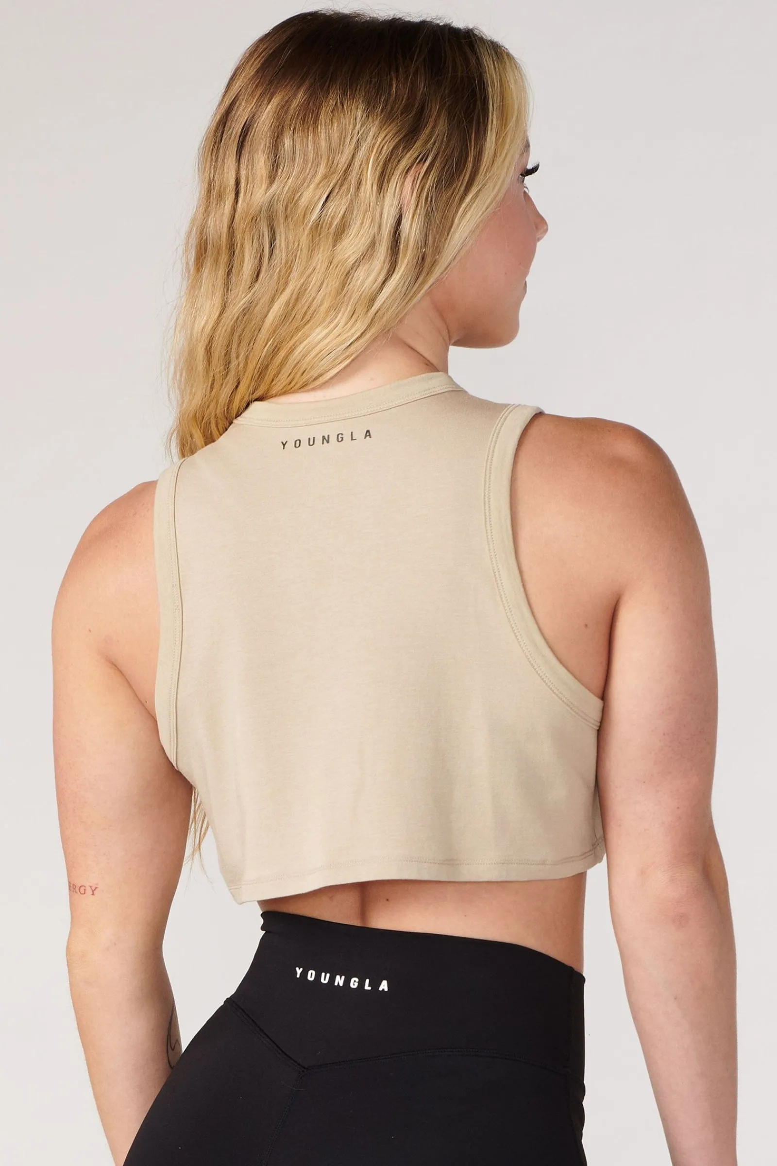 Tops<Youngla W321 Cloud Modal Tank Light Taupe|Sage Green|Coconut Milk|Black
