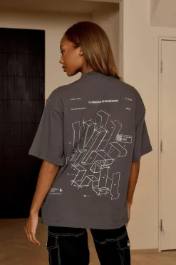 Tops<Youngla W440 Digital Oversized Tee Black|Charcoal|Off-White|Olive