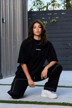 Tops<Youngla W440 Digital Oversized Tee Black|Charcoal|Off-White|Olive