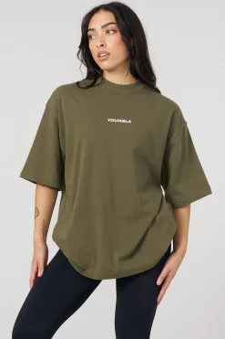 Tops<Youngla W440 Digital Oversized Tee Black|Charcoal|Off-White|Olive