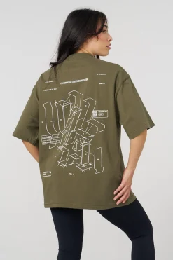 Tops<Youngla W440 Digital Oversized Tee Black|Charcoal|Off-White|Olive