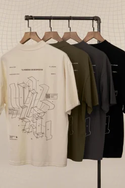 Tops<Youngla W440 Digital Oversized Tee Black|Charcoal|Off-White|Olive