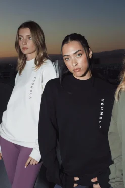 Outerwear<Youngla W539 Eternal Crewneck Black|Charcoal|Eggplant|Off-White