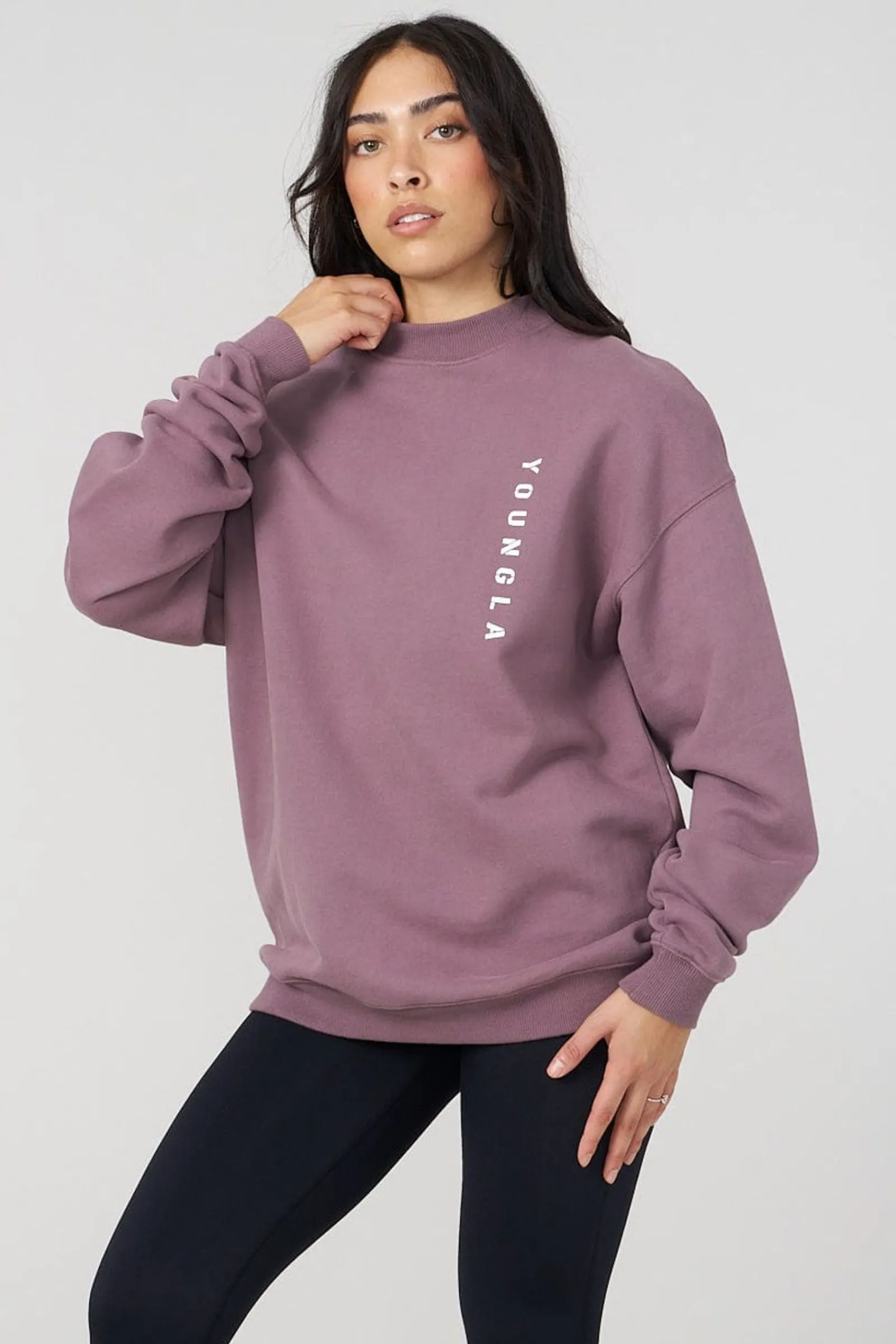 Outerwear<Youngla W539 Eternal Crewneck Black|Charcoal|Eggplant|Off-White