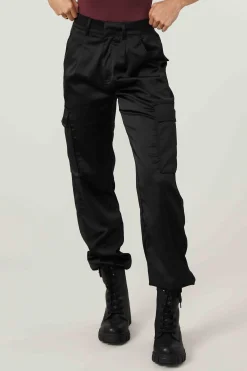 Joggers & Pants<Youngla W217 Gloria Satin Cargo Sage Green|Khaki|Black