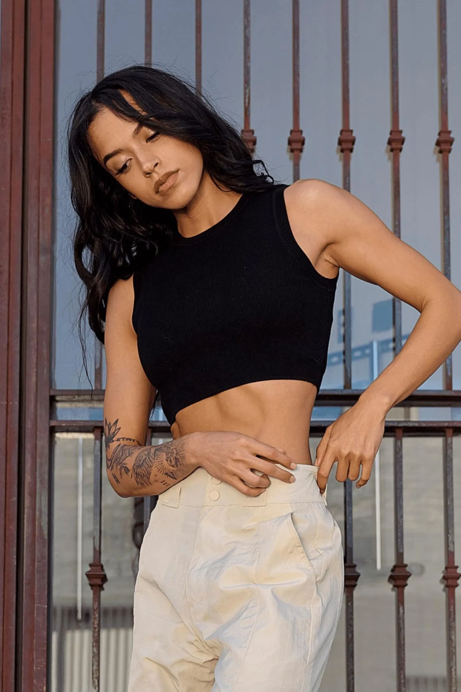 Tops<Youngla W317 Knit Tank Black|Coconut Milk|Mocha|Pistachio Green