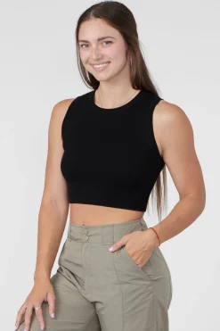 Tops<Youngla W317 Knit Tank Black|Coconut Milk|Mocha|Pistachio Green