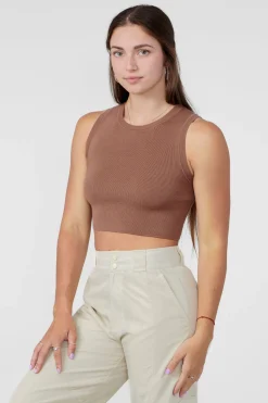 Tops<Youngla W317 Knit Tank Black|Coconut Milk|Mocha|Pistachio Green