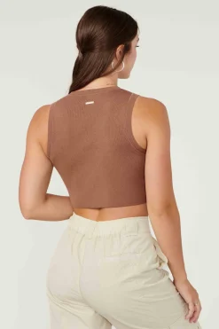 Tops<Youngla W317 Knit Tank Black|Coconut Milk|Mocha|Pistachio Green