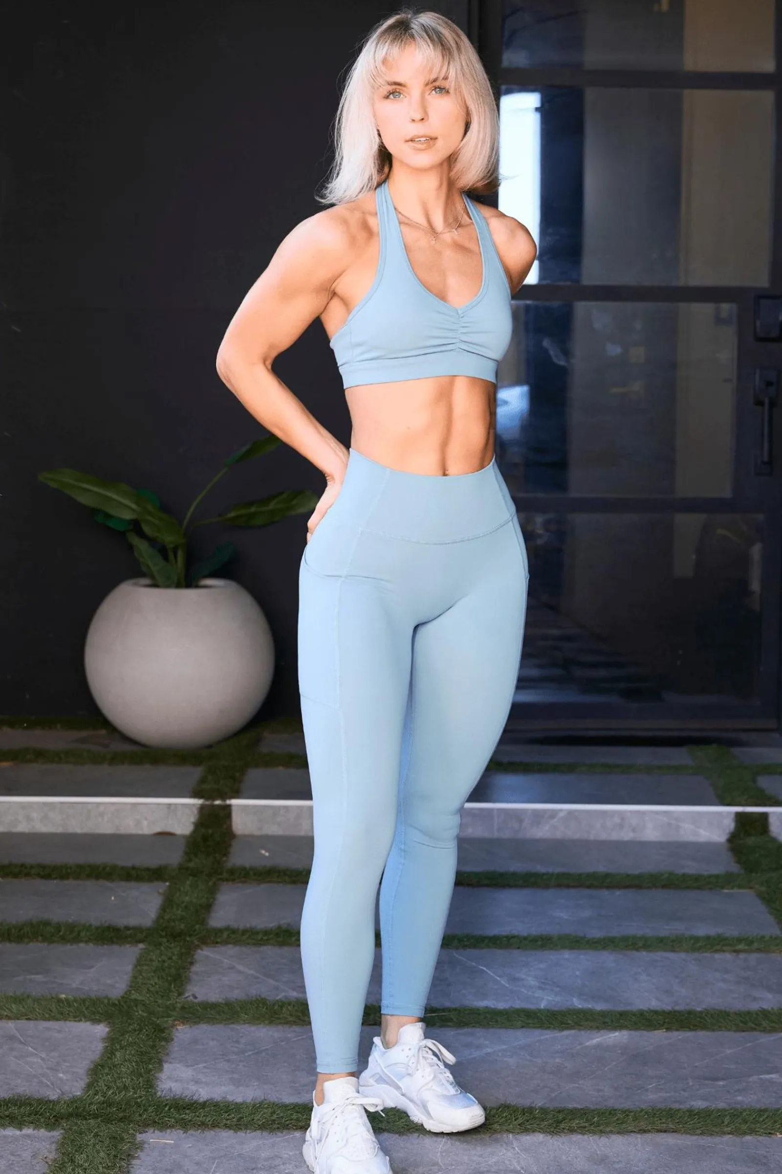 Leggings<Youngla W214 Power Leggings Plum Truffle|Black|Slate|Stone Grey