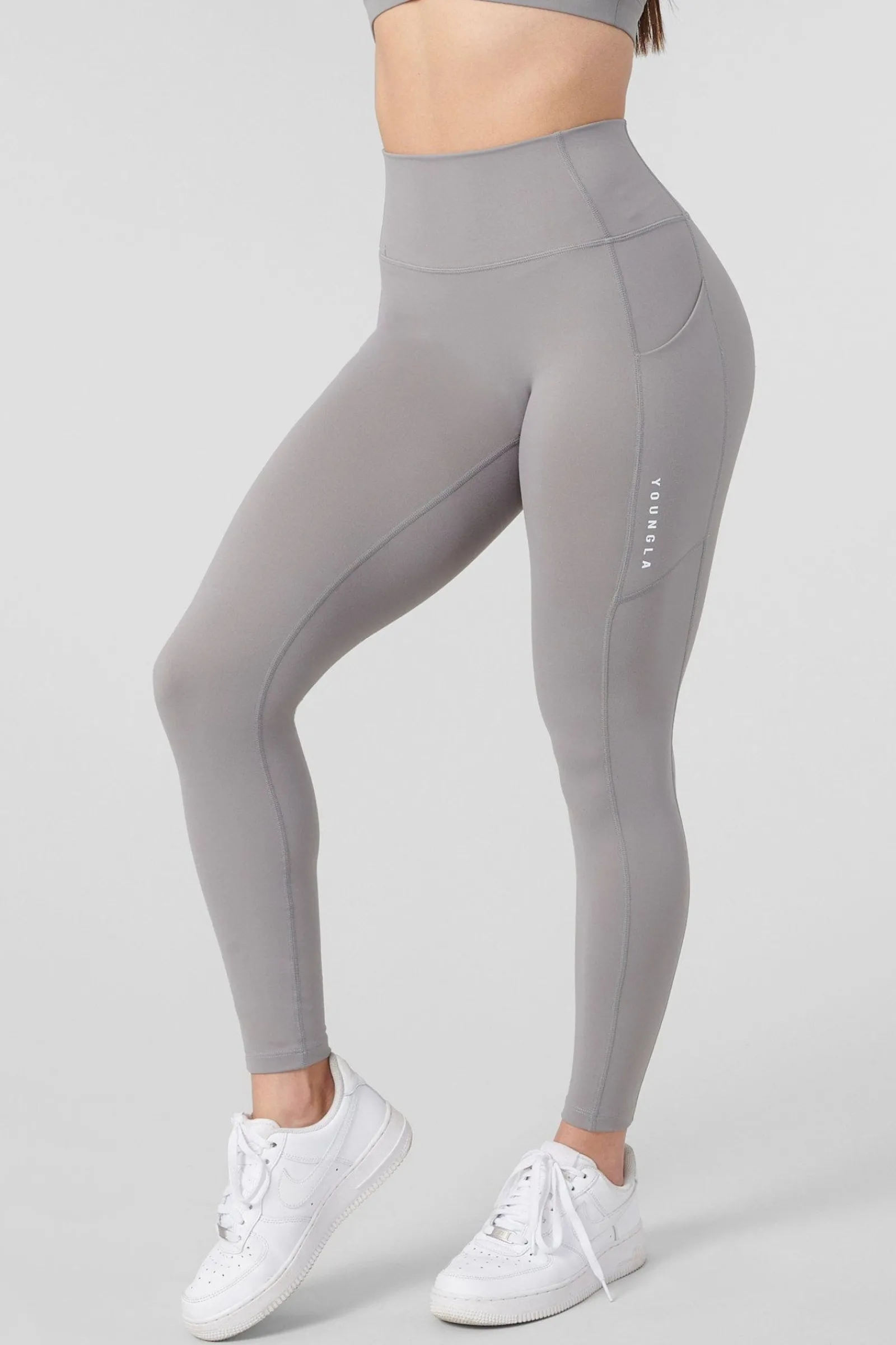 Leggings<Youngla W214 Power Leggings Plum Truffle|Black|Slate|Stone Grey