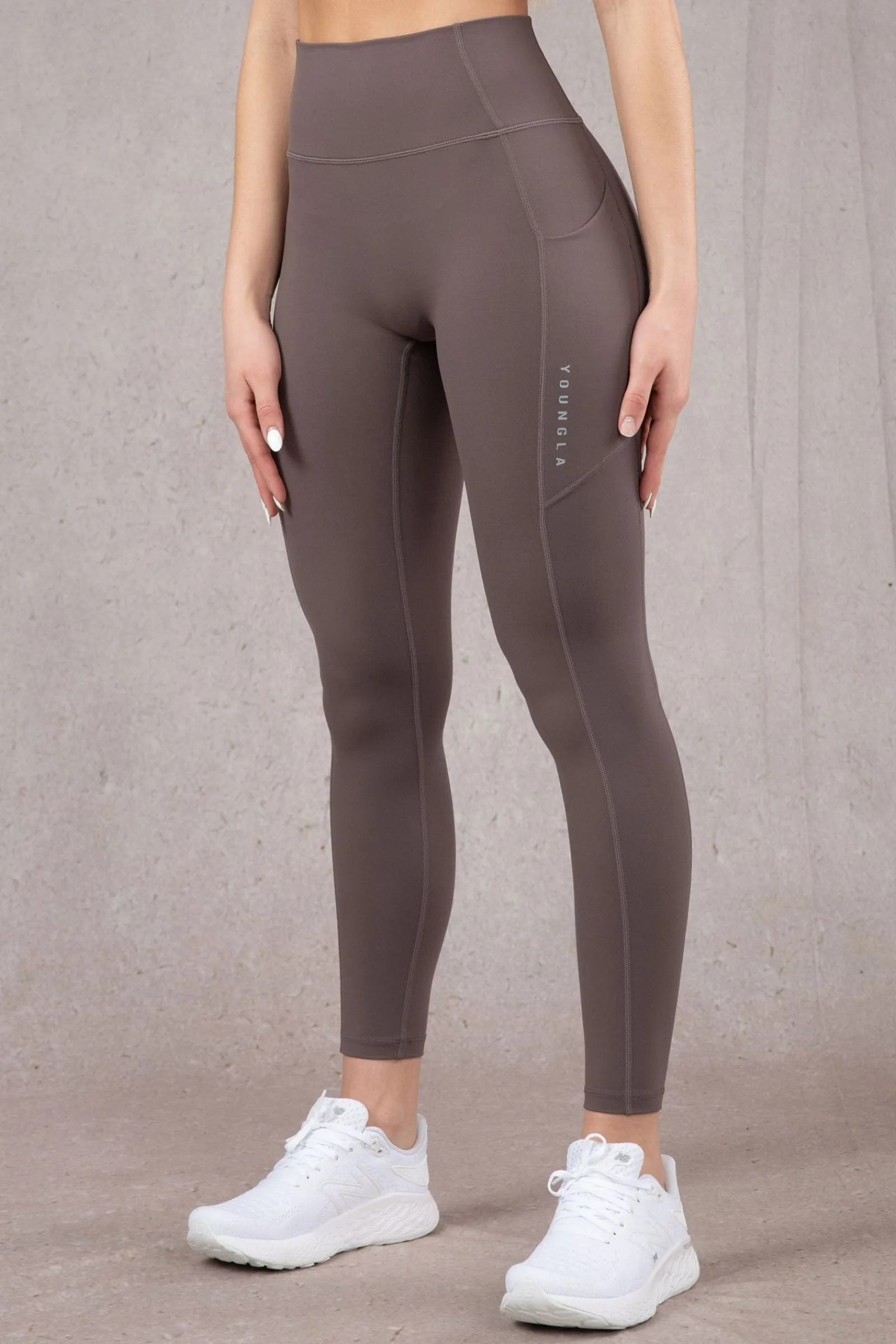 Leggings<Youngla W214 Power Leggings Plum Truffle|Black|Slate|Stone Grey