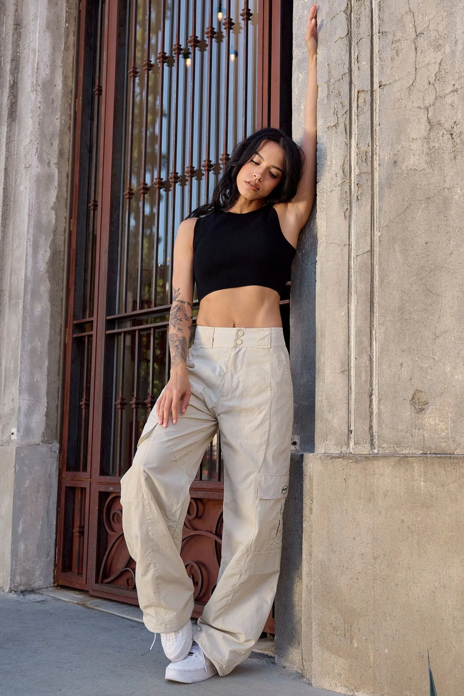 Joggers & Pants<Youngla W222 Retro Cargo Joggers Black|Eucalyptus|Off-White|Taupe